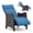 Blue, variant on HOMREST Outdoor Recliner Chair for Patio,Patio Recliner Chair with Flip-up Table & Removable Cushion,  Wine Red