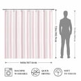 thumbnail image 6 of Vintage Pink Striped Fabric Shower Curtain for Bathroom, Rustic Farmhouse Shower Curtain, Boho French Country Cottagecore Style, 66x72inch, 6 of 6