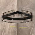 thumbnail image 4 of 2-Pack Corner Shower Caddy with Hooks, No Drilling Acrylic Shower Organizer with Metal Fence, 4 of 8