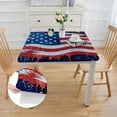 thumbnail image 2 of Awypu Stars Fireworks Flag Square Table Cover 100% Polyester Fiber Independence Day 52*52, 2 of 8