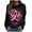 A01_Black, variant on Women Cancer Awareness Pink Ribbon Graphic Sweatshirt, Casual Crew Neck Long Sleeve Pullover Top(A01_Yellow,XXL)