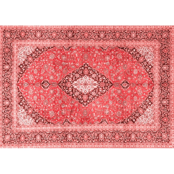 Ahgly Company Indoor Rectangle Medallion Red Traditional Area Rugs, 2' x 3'