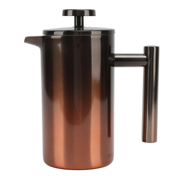 French Press Coffee Tea Maker with Filter Double Layer 304 Stainless Steel Gradient Ramp for 350ml