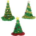 thumbnail image 4 of 2024 Unisex Mujeres Hombres Adultos Gorros de Papá Noel para Fiestas Disfraces Accesorios Sombrero de Árbol de Navidad con Oropel, 4 of 5