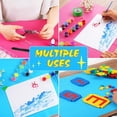 thumbnail image 7 of NOGIS Silicone Mat, Silicone Mats for Crafts, Silicone Craft Mat, 2 Pack 15.7" x 11.8", Large Silicone Mat, Silicone Sheet, Silicone Mats for Resin Crafting Art Painting Mat (Blue&Rose Red), 7 of 7