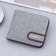 thumbnail image 1 of Cartera corta para hombre, cartera para hombre, cartera con cremallera, cartera pequeña de lona, multifunción, para dólares y múltiples tarjetas, 1 of 6