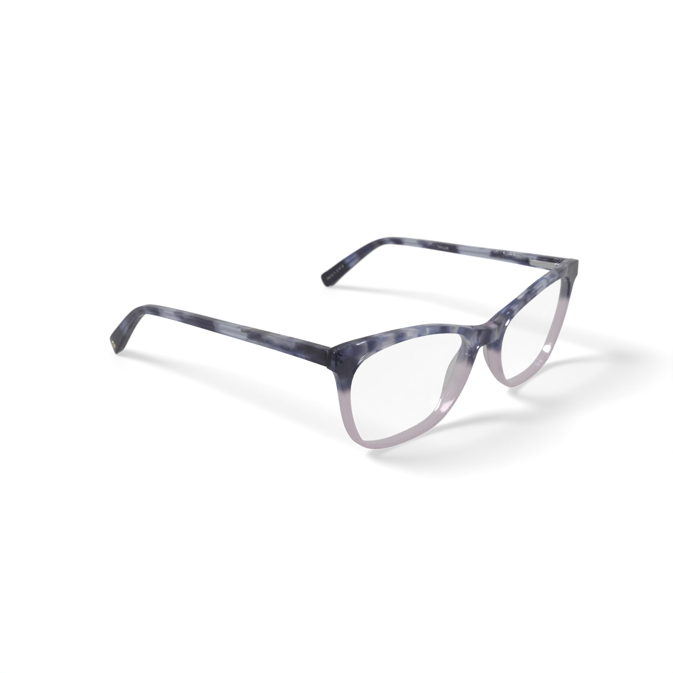 Christian Siriano Women's Taylor Square Prescription Eyeglasses with Case, Pink Tortoise Gradient