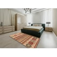 thumbnail image 5 of Ahgly Company Machine Washable Indoor Round Abstract Chestnut Red Area Rugs, 7' Round, 5 of 7
