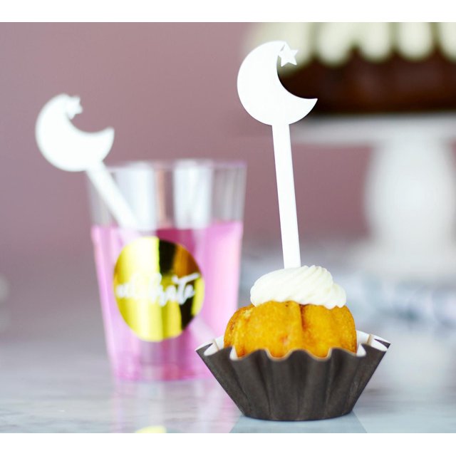 modernEID acrylic Crescent Moon picks / stirrers