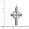 thumbnail image 5 of Auriga Fine Jewelry 925 Sterling Silver Antiqued Celtic Cross Charm for Women L - 27mm, W - 16mm, 5 of 6