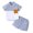 Navy, variant on Hiijoy Toddler Boys Outfits Cotton Linen Color Block Shirt Shorts Set, Sizes 2-3T