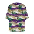 thumbnail image 4 of Cardigans For Women Chiffon Summer Kimono Short Sleeve Open Front Beach Kimono Hawaiian Floral Printed Lightweight Casual Chiffon Kimono Plus Size Beach Cover Up Elegant Sweat Boho Top Beige L, 4 of 5