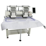 Commercial Embroidery Machine 2-Heads 12 Needles with Infrared Positioning and 10inch LCD Screen