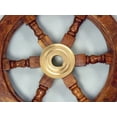 thumbnail image 5 of Hampton Nautical Deluxe Class Wood and Brass Decorative Ship Wheel 12" - Nautical Home Decoration Gifts, 5 of 10