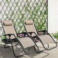 thumbnail image 6 of Lacoo Zero Gravity Chair Patio Outdoor Foldable Lawn Lounge Chair Reclining Chair with Adjustable Pillow Pack of 2, Beige, 6 of 9