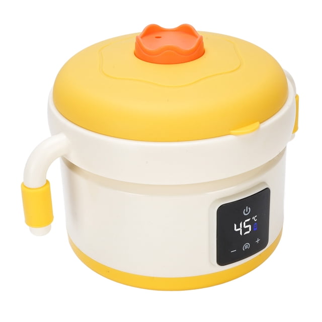 Food Warmer Bowl, Easy To Clean 2000mah Battery Efficient 316 Stainless Steel Portable Food Warmer Heater for Kitchen