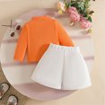 thumbnail image 4 of HCNTES Baby Girl Clothes Winter Toddler Baby Girl Outfits Long Sleeved Round Neckline Cute Applique Long Sleeved Top Fabric Applique Shorts Set 2PCS, 4 of 9