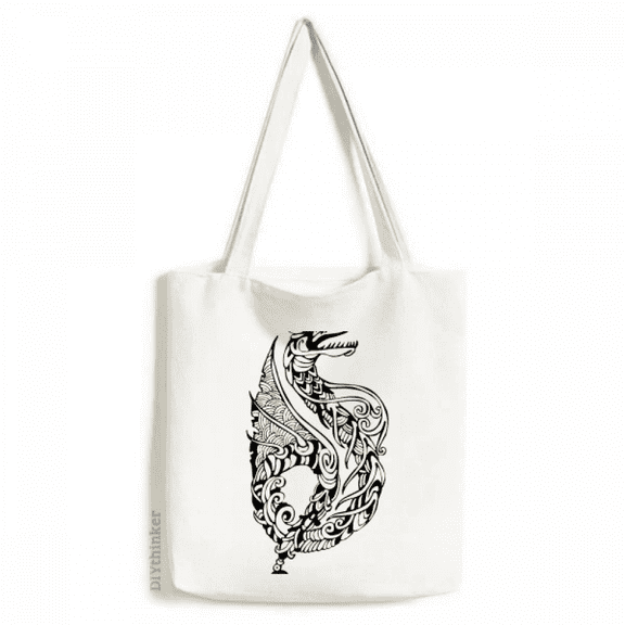 Culture Chinese Line China Dragon Tote Canvas Bag Shopping Satchel Casual Handbag