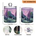 thumbnail image 5 of Yayeee 2 Pack Qtip Holder Bathroom Cotton Swab Canister with Lid Clear Dispenser Set, Green Night Deer, 5 of 6