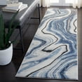 thumbnail image 2 of SAFAVIEH Craft Angjelko Abstract Runner Rug, Blue/Grey, 2'3" x 12', 2 of 7