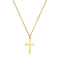 thumbnail image 1 of Collar Moodear con colgante simple en forma de cruz para mujer, chapado en oro de 14 quilates, 1 of 9