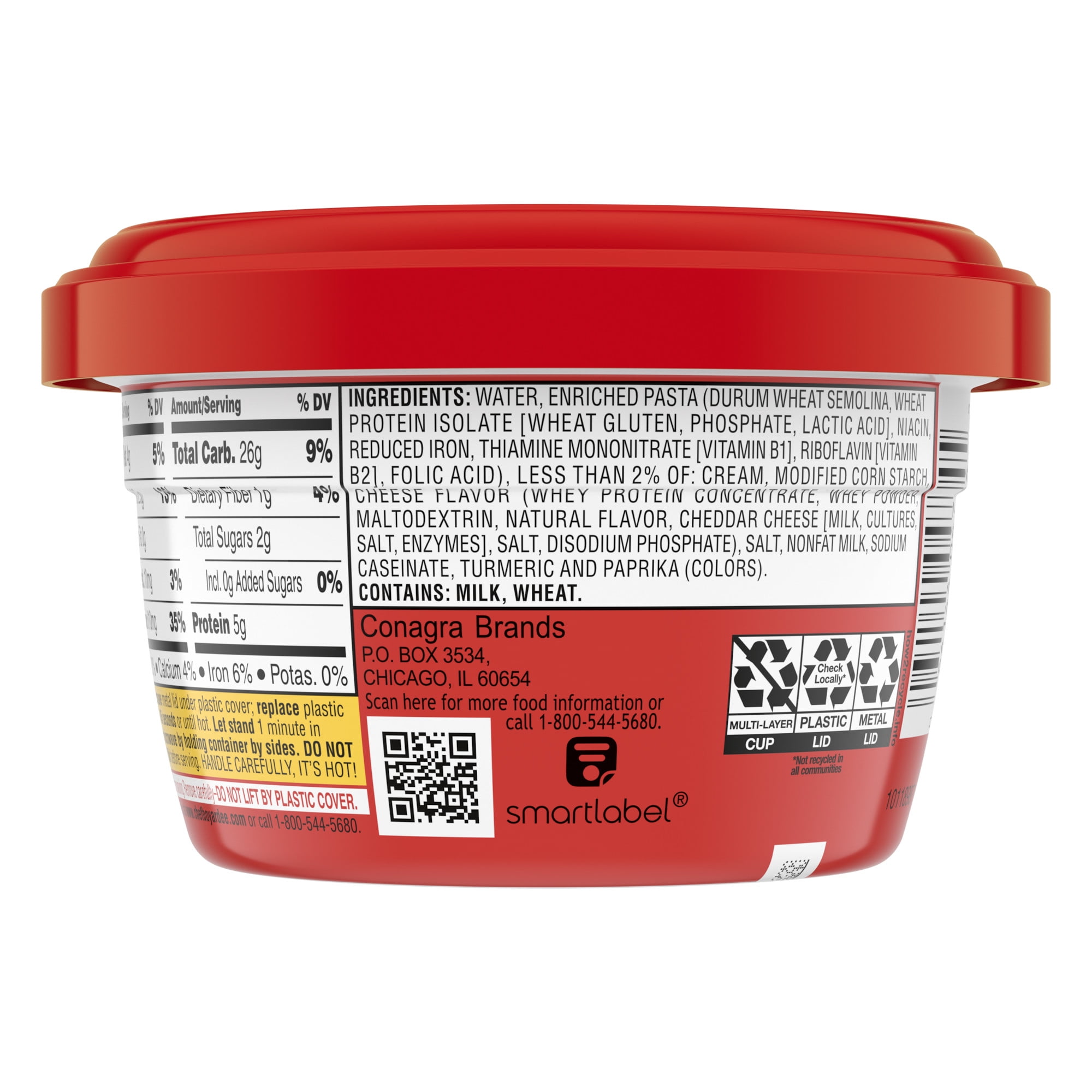 (4 pack) Chef Boyardee Mac and Cheese, Microwavable Meal, 7.5 oz. Bowl
