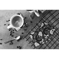thumbnail image 3 of Letter C Day of the Dead Skulls Black Foam Coaster Set of 4, 3 of 3