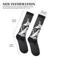 thumbnail image 2 of Lsque Monochrome Giraffe Expression Pattern Sport Compression Socks for Men & Women 15-20 mmHg Knee High Nurse Pregnant Running Medical and Travel Athletic, 2 of 6