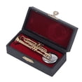 thumbnail image 3 of Mini Trumpet Toy, Exquisite Design Romantic Vibes Trumpet Replica Spray Painted  For Car 2.56in,3.54in, 3 of 8