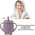 thumbnail image 3 of Silicone Sippy Cup, 230 Ml De Copa De Entrenamiento De La Copa Para Niños Pequeños Con Manijas De Paja Y Tapa Y No Slip Para Niños Pequeños, Tazas De Paja De Silicona A Prueba, 3 of 7