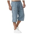 thumbnail image 1 of YDLCAFD Men Pants Casual Slim Jogging In Spring And Summer Relaxing And Relaxing Beach Vacation Nine Point Sweatpants, 1 of 4