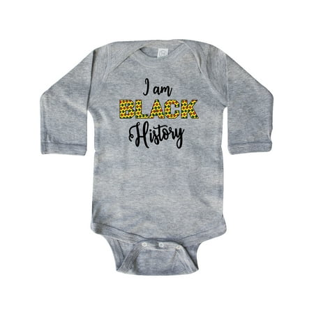 

Inktastic I Am Black History Gift Baby Boy or Baby Girl Long Sleeve Bodysuit