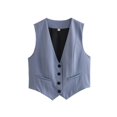thumbnail image 1 of Chaleco ajustado sin mangas de estilo informal europeo y americano de verano de 15 colores para mujer, 1 of 6