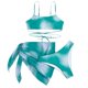 thumbnail image 3 of Traje de baño Trajes de baño de malla con cordones para mujer, deportes acuáticos (verde S) Kuymtek Verde T S para Mujer, 3 of 5