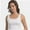 White, variant on Women’s Sexy Square Neck Double Lined Seamless Sleeveless Cropped Tank Yoga Crop Basic Tops