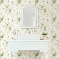 thumbnail image 2 of Brewster Floral Green Driselle Wallpaper, 20.5-in by 33-ft, 56.4 sq. ft, 2 of 3