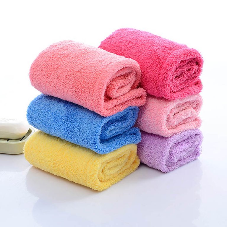 Coral Fleece Bath Towel Absorbent Coral Velvet Solid Color Bath