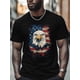 thumbnail image 1 of Men's T-Shirt Eagle American Flag Graphic Tees Cotton Crew Neck Men's Short Sleeve Basic Tshirts, 1 of 7