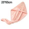 thumbnail image 2 of Coral velvet hair towel, dry hair towel with button, dry hair cap, bath cap 2PCSstyle:style4;, 2 of 6