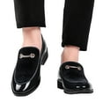 thumbnail image 3 of Rrunsv Mens Shoes Mens Dress Shoes Leather Shoes Loafers Pointed Lace Up Business Shoes Black,42, 3 of 5