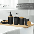thumbnail image 4 of "Juego De Accesorios Baño 5 Pzs Dispensador Bambú Y Plástico Belug Negro ", 4 of 5