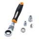 thumbnail image 1 of Llave de trinquete Llave dinamométrica de ajuste con adaptador de llave de tubo 1/4" 3/8" 1/2" Llave de tubo 5 piezas Herramienta manual Accesorios prácticos, 1 of 4