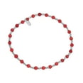 thumbnail image 4 of AeraVida Simple Chic Red Coral Beads and Sterling Silver Stretch Fit Bracelet, 4 of 4