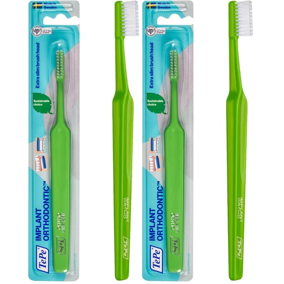 Cepillo dental TePe Implant Orthodontic Soft extra estrecho 2 unidades