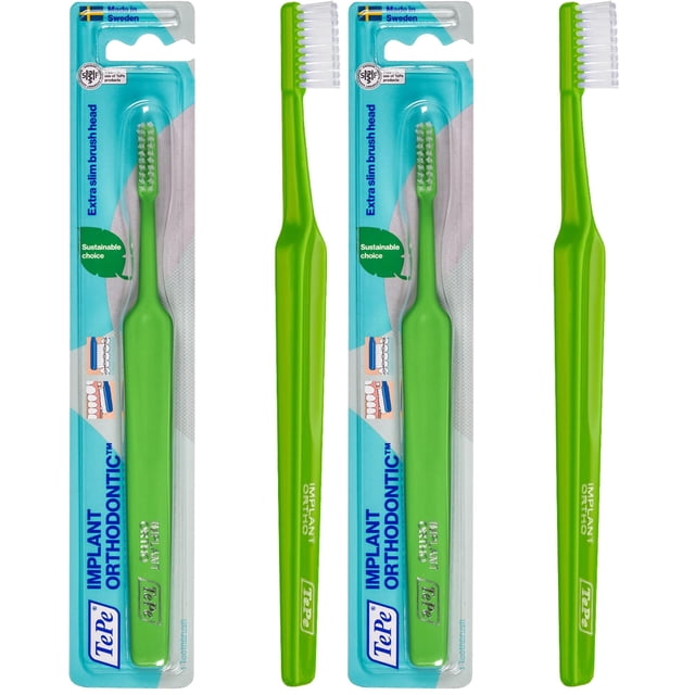 Cepillo dental TePe Implant Orthodontic Soft extra estrecho 2 unidades