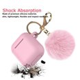 thumbnail image 2 of Airpods Silicone Case fur Ball for Airpods 2nd, Tekcoo Protective Portable Silicone Cover Skin for Airpods 2 [Front LED Visible] Accessories w/ Golden Keychain - Baby Pink, 2 of 7