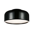 thumbnail image 1 of 2 Light Drum Shade Flush Mount with Black finish, 1 of 2