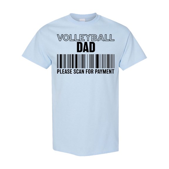 Inktastic Volleyball Dad Please Scan Barcode Funny T-Shirt