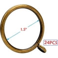 thumbnail image 2 of JushengXMX 36 Pcs Antique Bronze 1.5-Inch Inner Diameter Metal Curtain Rings with Eyelets,Fits Up to 1 1/4-Inch Rod, 2 of 5
