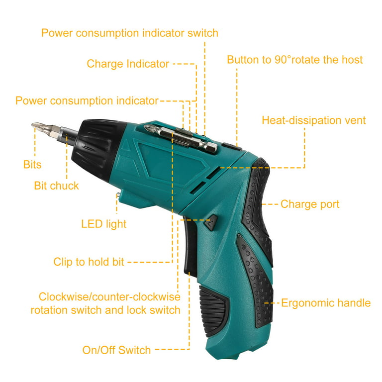 4.8V-Home Small Electric Drill Electric Rotary Screwdriver Cordless  Electric Screwdriver Multi-function Screw